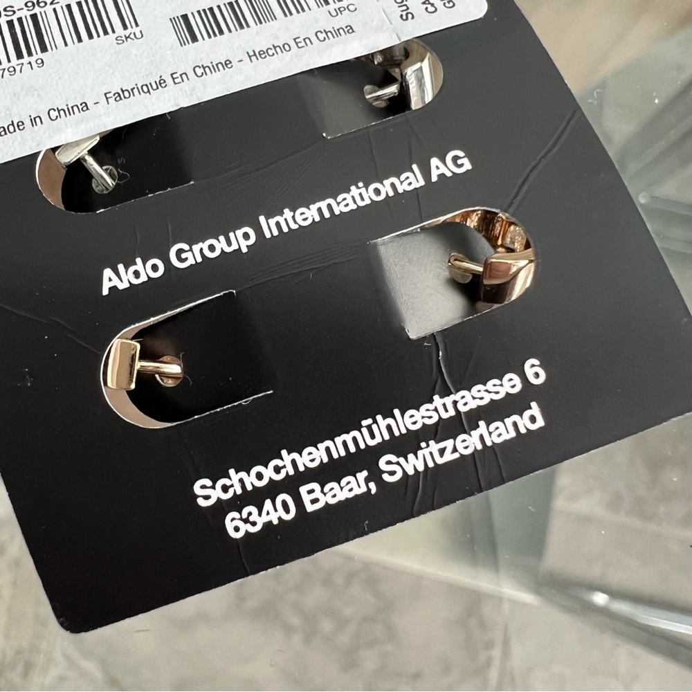 ALDO Earring 2-Pairs Gold & Silver Grus-962 NEW - Picture 2 of 3